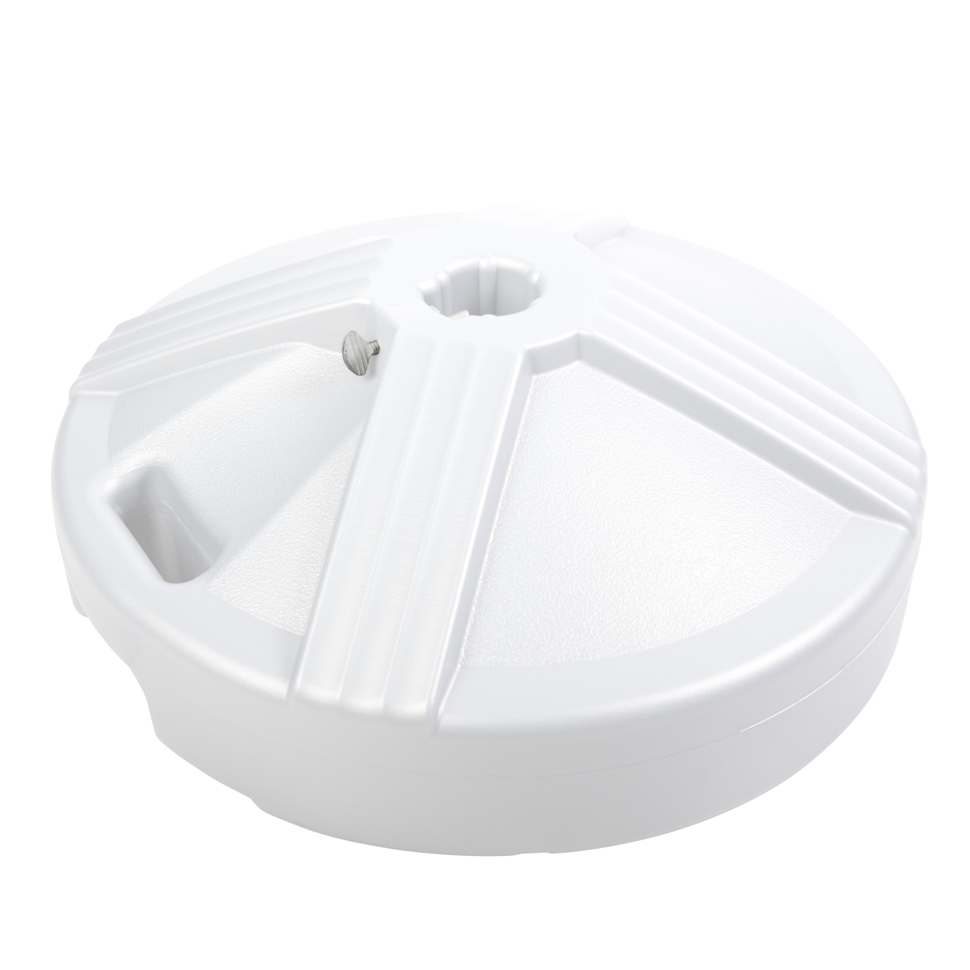 US Weight, Umbrella Base Empty (White), Shape Round, Model# FUB1WE